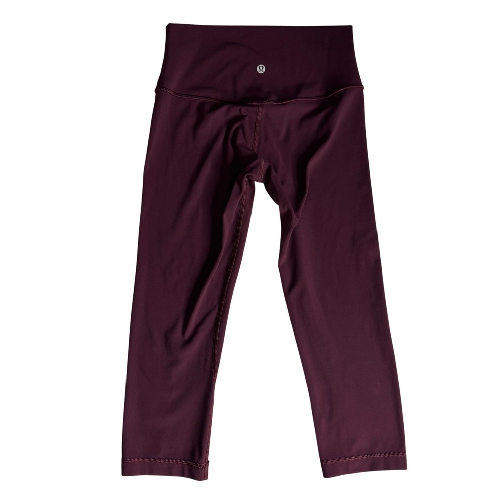 Lululemon Align Crop Leggings Burgundy Cropped‎ Pants Womens Size 6